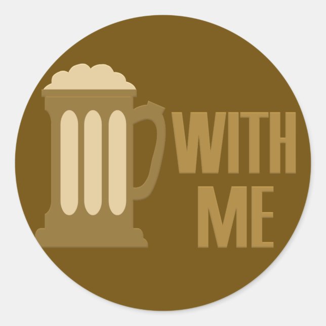 Beer comigo adesivos personalizados (Frente)