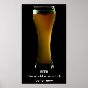 Beer poster with text