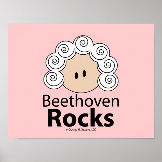 Beethoven Rocks Beethoven Poster (Frente)