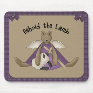 Behold o cristão Mousepad do cordeiro
