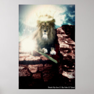 Behold o leão do tribo de poster de Judah