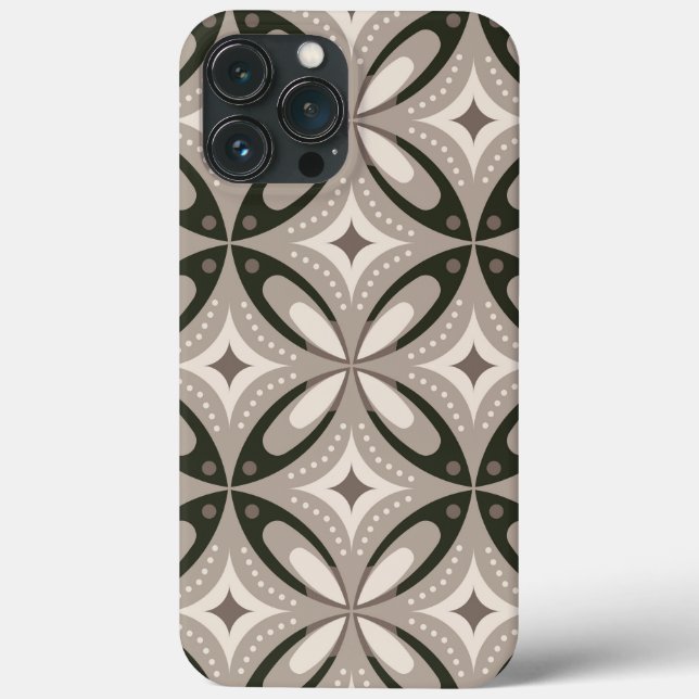 Beige and Brown Retro circular shapes (Verso)