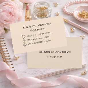 Beige cartão de visita