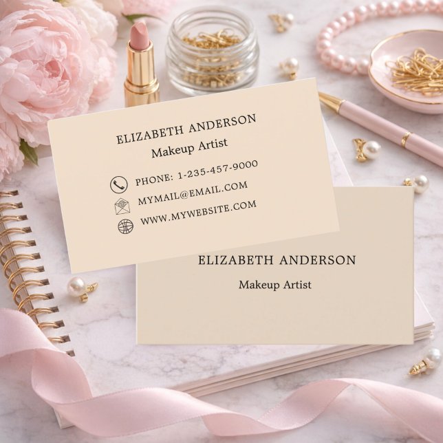 Beige cartão de visita (Criador carregado)