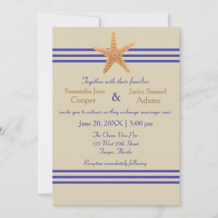 Beige - Convite Para Casamento