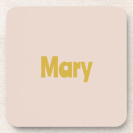 Beige Dourado Mary Plastic Porta copos Set