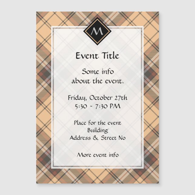 Beige e Brown Tartan (Frente)