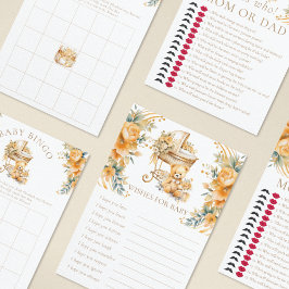 Beige e Faux Dourado Bebeija Desejam o Chá de fral