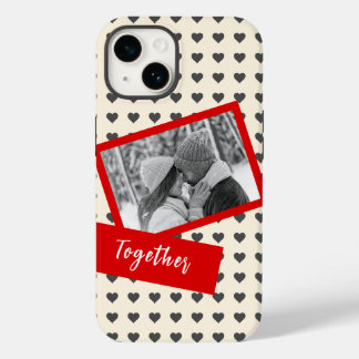 Beige e Red Heart Gift Romance Casal