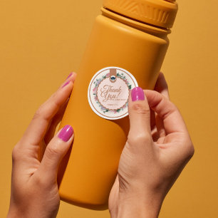 Beige Floral Rosa Agradece-Lhe Os Adesivos Do Círc