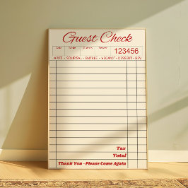 Beige Guest Check Aestic Wall Art Poster