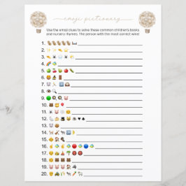 Beige Hot Air Balloon Emoji Books Jogo de Chá de f