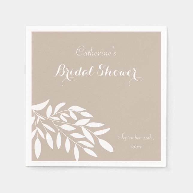 Beige mínimo de guardanapos de Chá de panela verde (Frente)