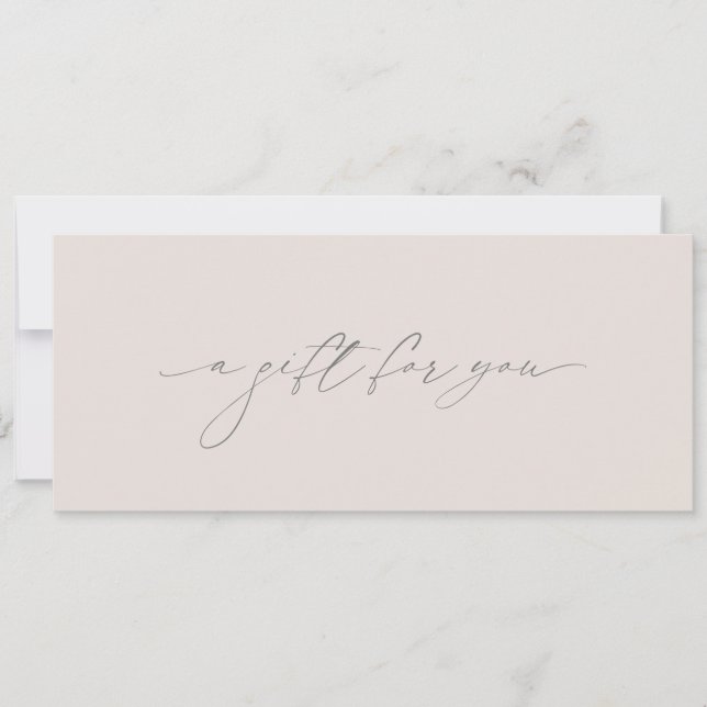 Beige Neutro Tan Elegant Modern Gift Certificate (Frente)