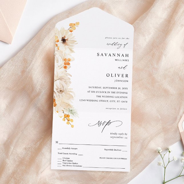 Beige & Orange Floral (Criador carregado)