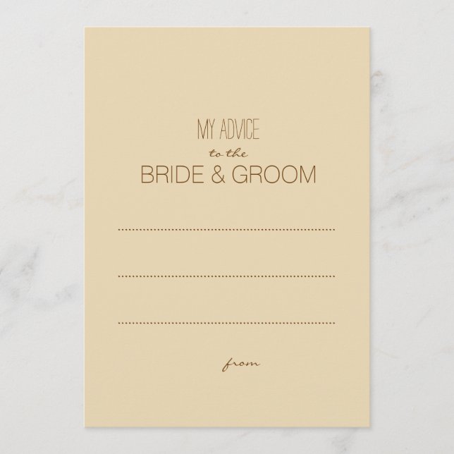 Beige Rustic Meu Conselho À Etiqueta Do Casal (Frente)