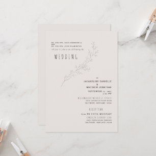 Beige Serenity Ambos Parentes 2 Convite De Local