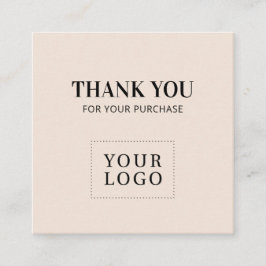 Beige Simple Modern Obrigado Cartões de visitas