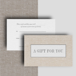 Beige Simples Elegante Linen Look Chic