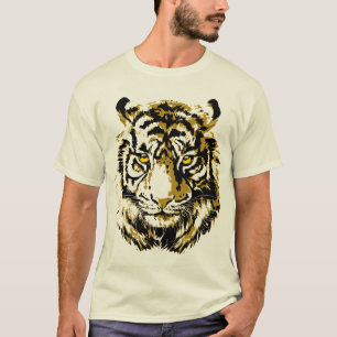 Beige Tiger Amarelo   T-Shirt Colorido