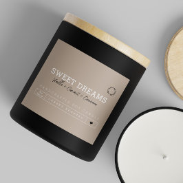 Beige | Velas pretas Etiquetas para etiquetas de p