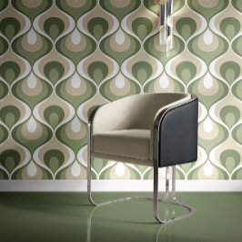 Beige Verde da Faixa de Oliva do Mood Retro