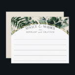 Beige watercolor Greenery Foliage aviso de casamen<br><div class="desc">Modern Watercolor Greenery conselhos e desejos de casamento</div>
