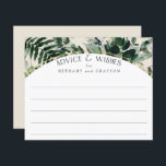 Beige watercolor Greenery Foliage aviso de casamen<br><div class="desc">Modern Watercolor Greenery conselhos e desejos de casamento</div>