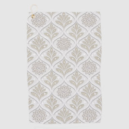 Beige & White Sparkling Quatrefoil Pattern