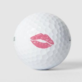 Beija e conte bolas de golfe