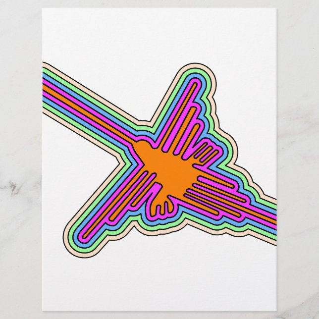 Beija-flor de Nazca Desenho no Peru (Frente)