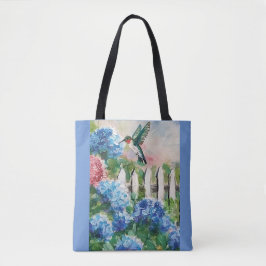 beija-flor e flores Tote Bags