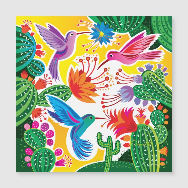Beija-flores e Cactos Floridos (Frente)