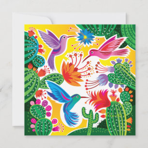 Beija-flores e Cactos Floridos