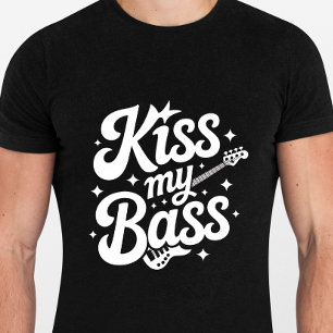 Beija meu bass - Camiseta engraçada para músico gu