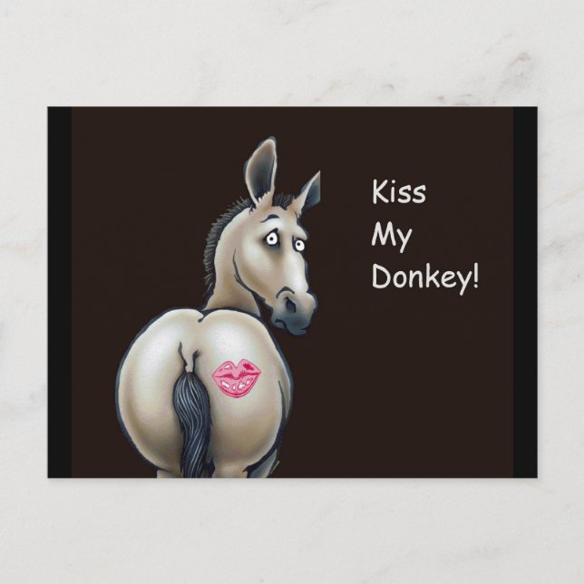 Beija meus cartões de posto Donkey (Frente)