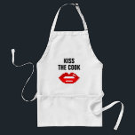 Beija o avental do CHURRASCO de cozinhar para home<br><div class="desc">Beije o avental de CHURRASCO de cozinheiro para homens e mulheres. Engraçado citar avões de cozinha para ele e para ela. Design de lábios de kissy de arte de pixel vermelho.</div>