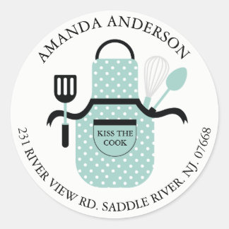Beija O Etiqueta De Endereço Cook Apron Kitchen