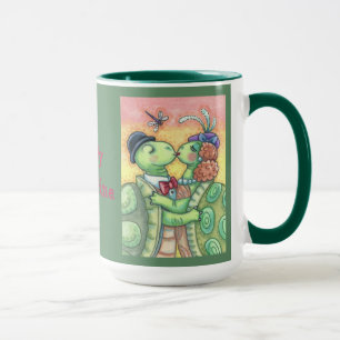 Beijando a CANECA COMBINADO Grn dos NAMORADOS das
