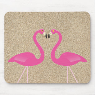 Beijando flamingos Mousepad