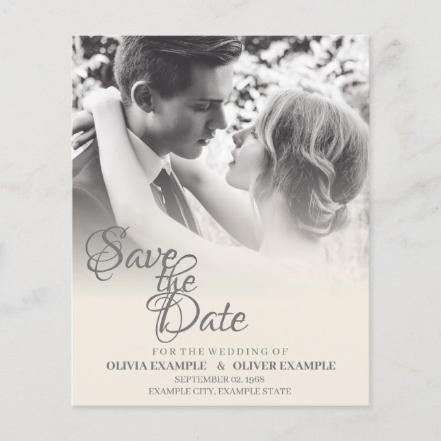 Beijar casal de casamento em monocromo (Frente)