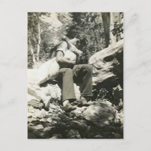 Beijar no cartão de posto de floresta