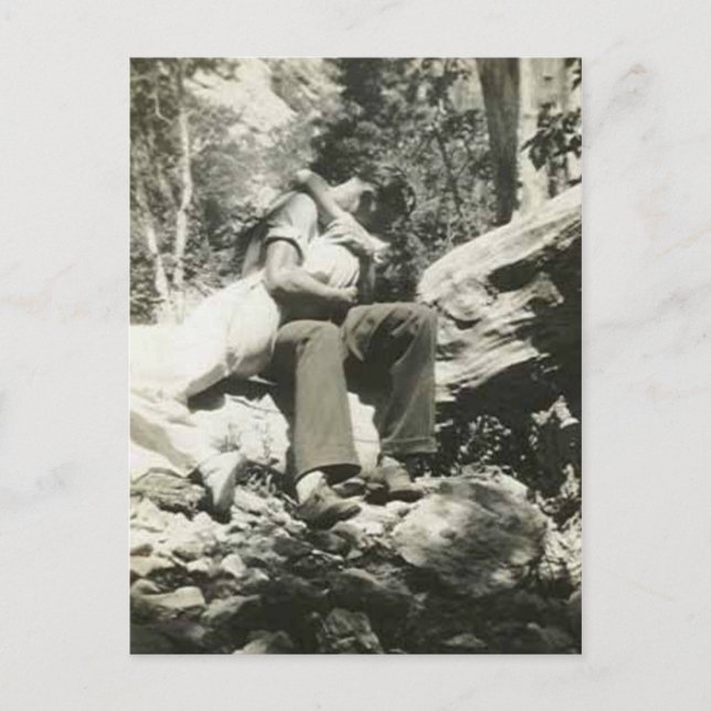 Beijar no cartão de posto de floresta (Frente)