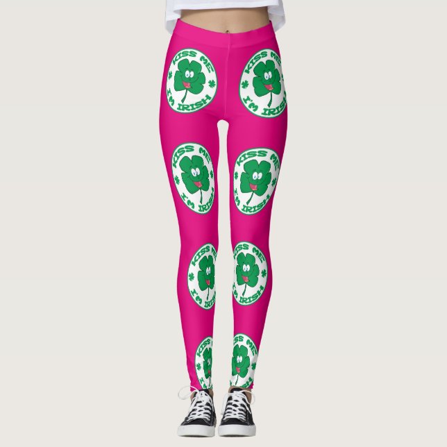 Beije-Me Im Design Leggings Irlandesas (Frente)