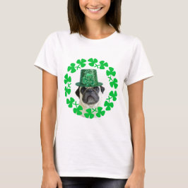 Beije-me que eu sou t-shirt irlandês do Pug