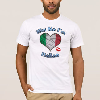 Beije-me que eu sou t-shirt italiano da bandeira