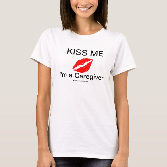 Beije-me que eu sou um t-shirt das mulheres do (Frente)