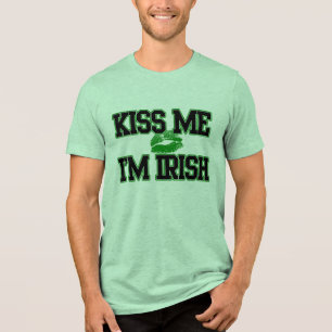 Beije-me, sou irlandês, camisa de Dia de São Patrí