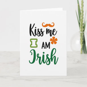 Beije-me, Sou Irlandês Cartão Divertido