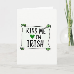 Beije Me Sou Irlandês Cartão Rolo